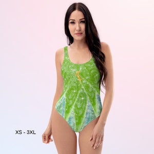 Tinkerbell One Piece Swimsuit Fairy Fairies Beachwear Beach Vacation Parks Halloween Cosplay Birthday Gift Theme Party Beach Party ++Y