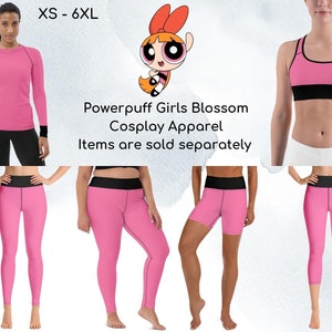 Anime Girls Blossom Inspired Top and Leggings, Adult Halloween Costume, 90s Cartoon, Super Heroine, Cosplay Costume, Gift for her ++Y