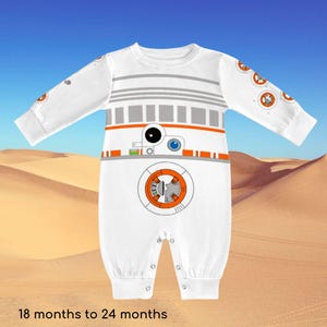 BB8 Star Toddler Baby Creeper Baby&#39;s Long or Short Sleeve Romper Wars Halloween Costume Cosplay ++Y