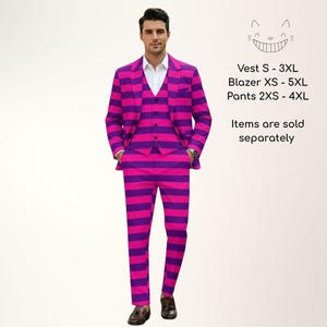 Alice in Wonderland Cheshire Cat Men's Custom Pants and Vest Bounding Dapper Days