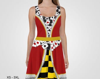 Queen of Hearts Skater Dress: Alice in Wonderland Cosplay