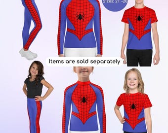 Spider Hero Inspired Kids Sports Set, Super,  Comics,  Cosplay,