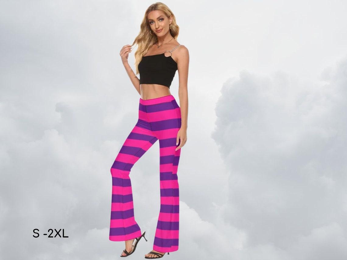 Cheshire Cat Women's Flare Pants Alice in Wonderland Etsy