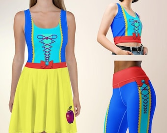 Snow White Dress Running Costume Bound Half Marathon Cosplay Adult Halloween