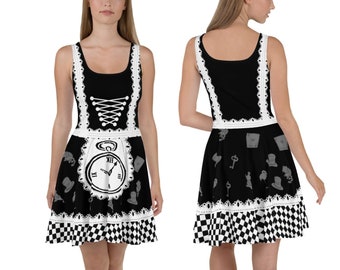 Alice in Wonderland Dress, Dress, Cheshire Cat, Tea Party, Gift for Her, Birthday Gift, Halloween Adult Costume, Cosplay, Halloween Costumes