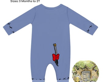 Eeyore Winnie the Pooh Toddler Baby Creeper Baby's Long Sleeve Romper Halloween Baby Outfit Cosplay Romper Birthday Party Birthday Gift