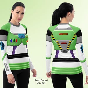 a woman is wearing a green and white uniform