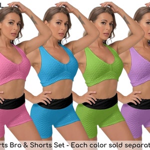 Anime Girls Inspired Yoga Set, Sports Bra & Shorts, Halloween Costume, Ppg Superhero, Hero Girl Fan Art 90's Cartoon Blossom, Cosplay ++Y