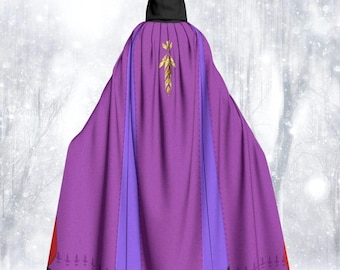 Frozen Elsa Anna  Unisex Hooded Cloak/Cape, Gift for Her, Halloween,