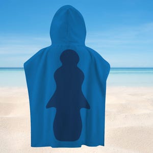 Custom Stitch Hooded Kids Bath Towel: Personalized Terry Cloth Cloak image 4