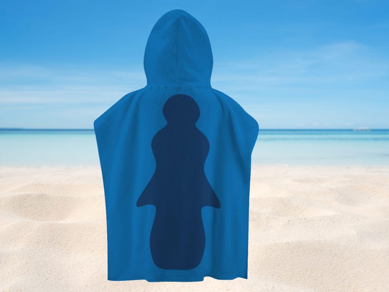 Custom Stitch Hooded Kids Bath Towel: Personalized Terry Cloth Cloak image 4