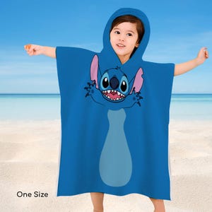 Custom Stitch Hooded Kids Bath Towel: Personalized Terry Cloth Cloak image 1