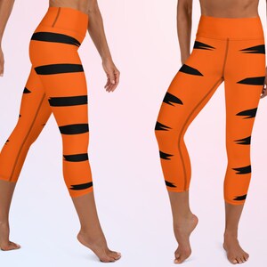 Winnie the Pooh Tigger with Tail Sports Activewear, Halloween, Cosplay, Gift for Her, Birthday Gift, Birthday Party, Plus Size Leggings image 6