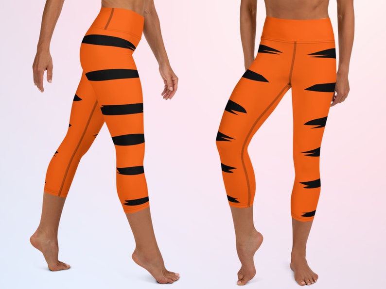 Winnie the Pooh Tigger with Tail Sports Activewear, Halloween, Cosplay, Gift for Her, Birthday Gift, Birthday Party, Plus Size Leggings image 6