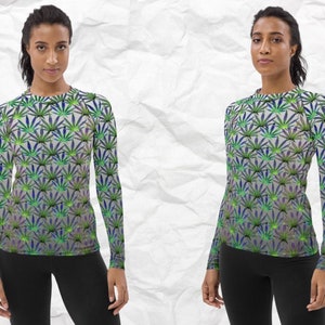 Wild Pot Women&#39;s Rash Guard, Beach, Sports, Surfing ++Y