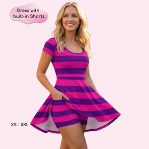 pink and purple striped dress cheshire cat Pink and Purple Striped Cat Costume Accessories for Girls