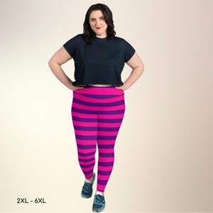 Alice in Wonderland Cheshire Cat Plus Size Leggings Adult Halloween Costume Running Costume Half Marathon Cosplay Outfit Theme Party ++Y