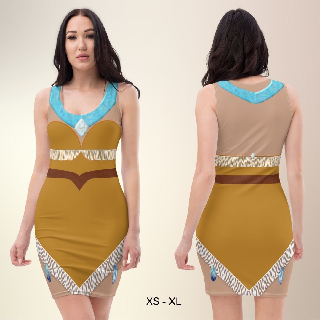 Vestido de Pocahontas, disfraz de princesa para correr, vestido