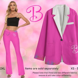 Barb Pink Pants & Jacket, Halloween Costume, Cosplay outfit, Gift for Her, Birthday Party, Birthday Gift, Pink Outfit, Barbz, Fashion Doll