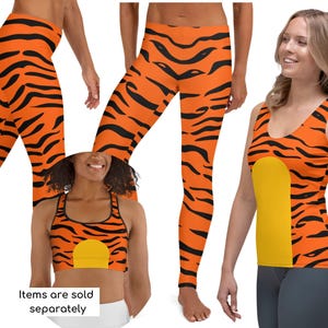Winnie the Pooh Tigger Activewear Bounding Running Outfit Halloween Costume Cosplay