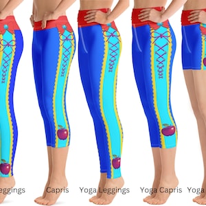 Snow White Princess Leggings Running Costume Half Marathon Bound Once Upon A Time Poisoned Apple The Fairest of Them All Cosplay Halloween