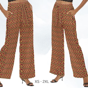 Scary Hotel Overlook Hotel Inspired Women&#39;s Casual Straight-leg Pants Horror, Goth, Stanley Hotel, Halloween, Cosplay, ++Y
