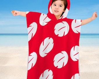 Toalla de baño con capucha personalizada de Lilo: Capa de playa personalizada para niños