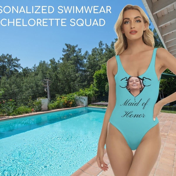 Ufkaa Custom Face Swimsuits For Women, Funny Bride Swimsuit