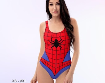 Spider Hero One Piece Swimsuit Cosplay Vacation ++Y