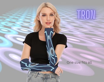 Tron Flynn or Ares Fingerless Gloves,Legacy, Halloween Costume, Cosplay
