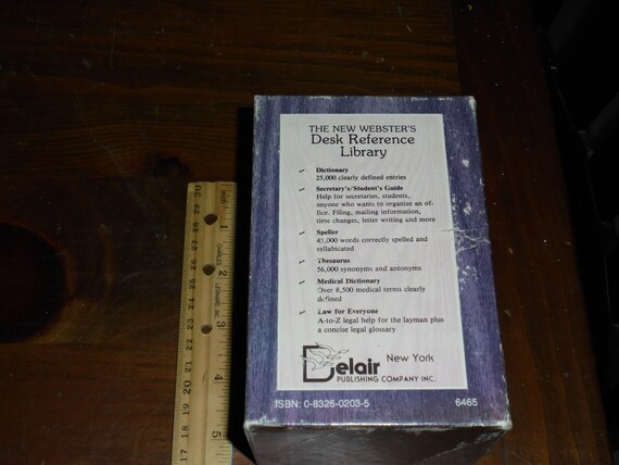 Dictionary Desk Reference Law Speller Thesaurus Medical Etsy