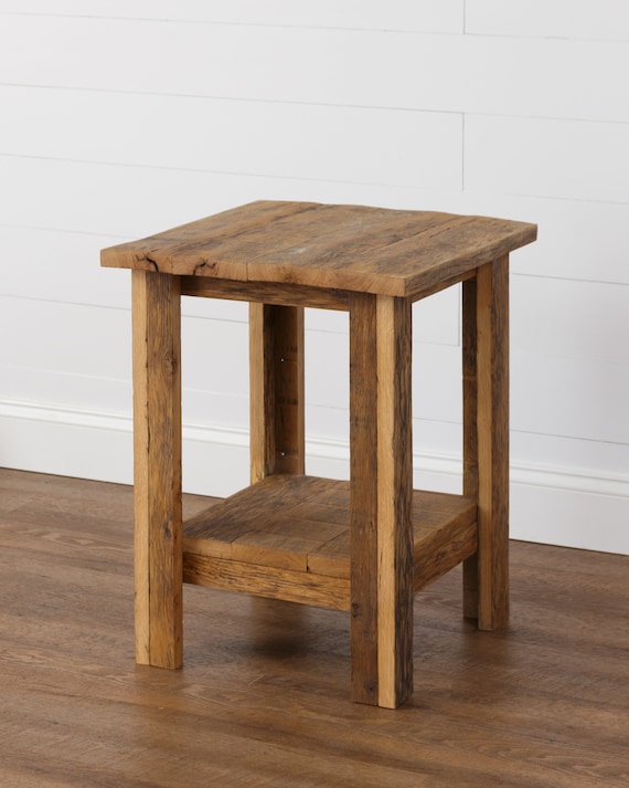 Farmhouse side table with storage deals