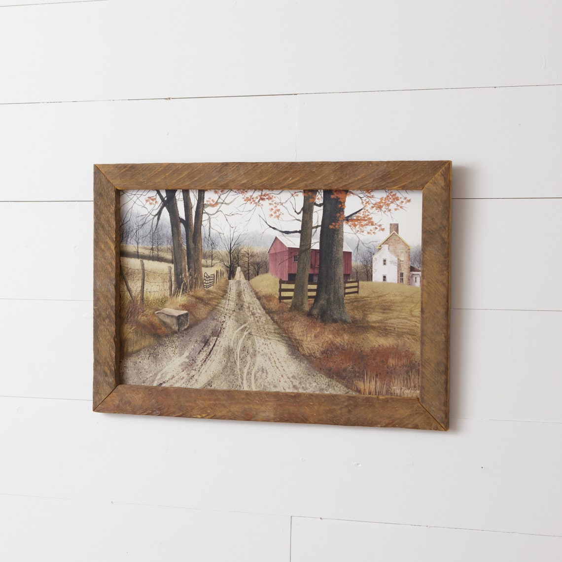 The Road Home Billy Jacobs print tobacco lath frame red barn Etsy