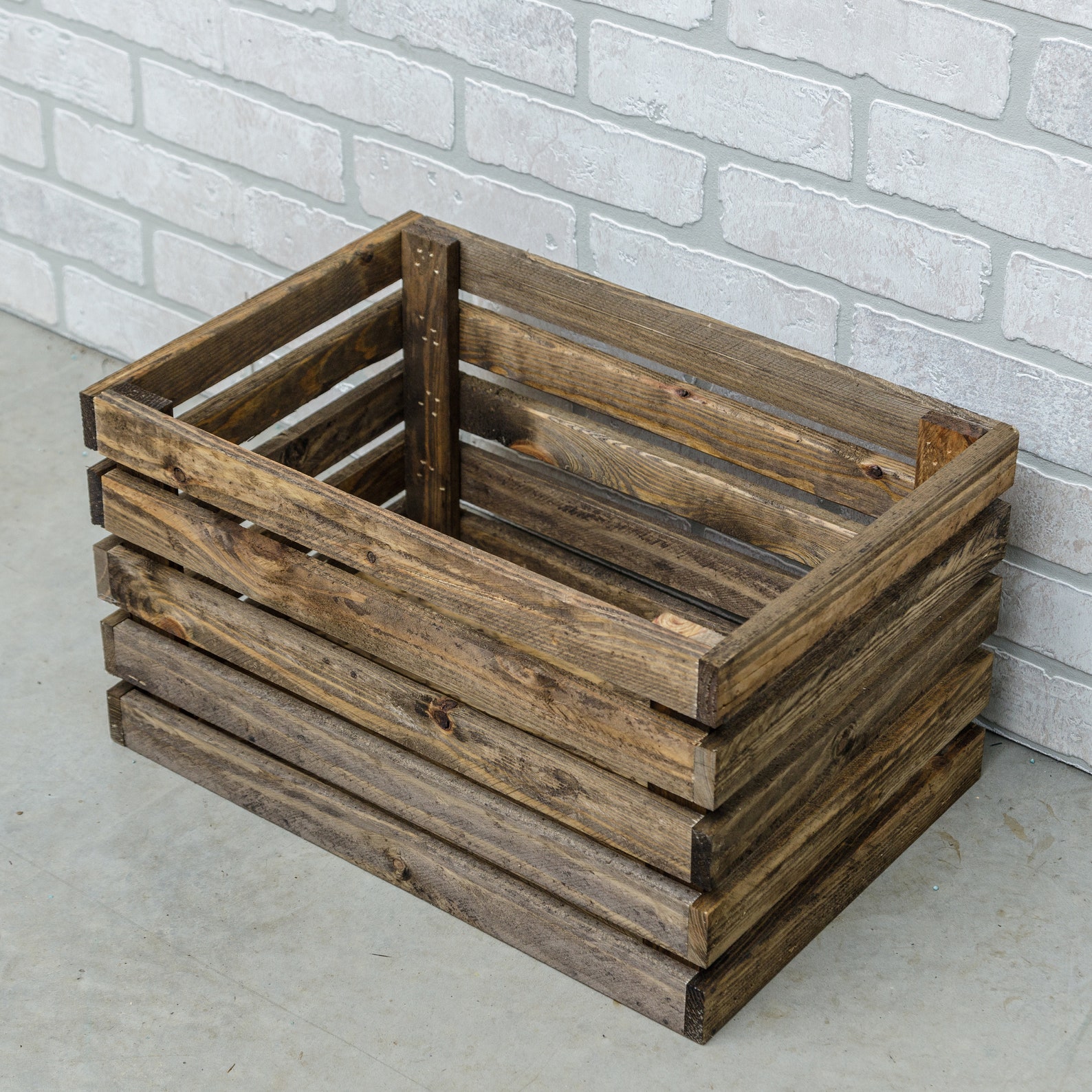 Wooden Crate Blanket Storage Crate Bookshelf Rustic Wooden Etsy