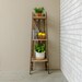 Three tier shelf, rustic wood shelving unit, farmhouse bathroom shelves, tobacco lath wood furniture, indoor plant stand 