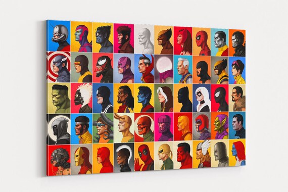 marvel comics superhero collage