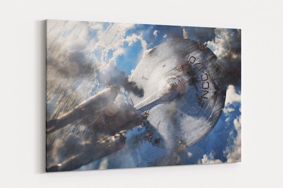 Starship Enterprise Star Trek Canvas Wall Art Canvas Prints Etsy
