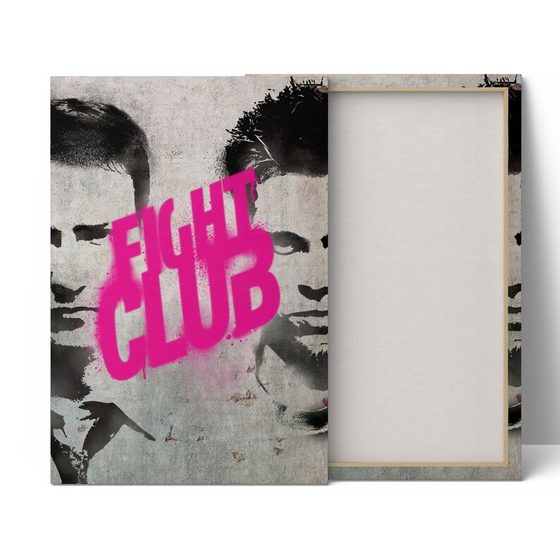 Fight Club Wall Decor Gift Fight Club Painting Fight Club Movie Poster On Canvas Fight Club Wall Art Fight Club Artwork Print
