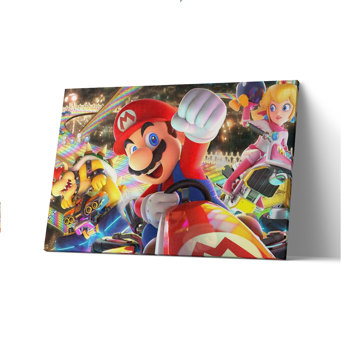 Mario Kart Artwork Canvas Print Mario Kart Poster Mario | Etsy
