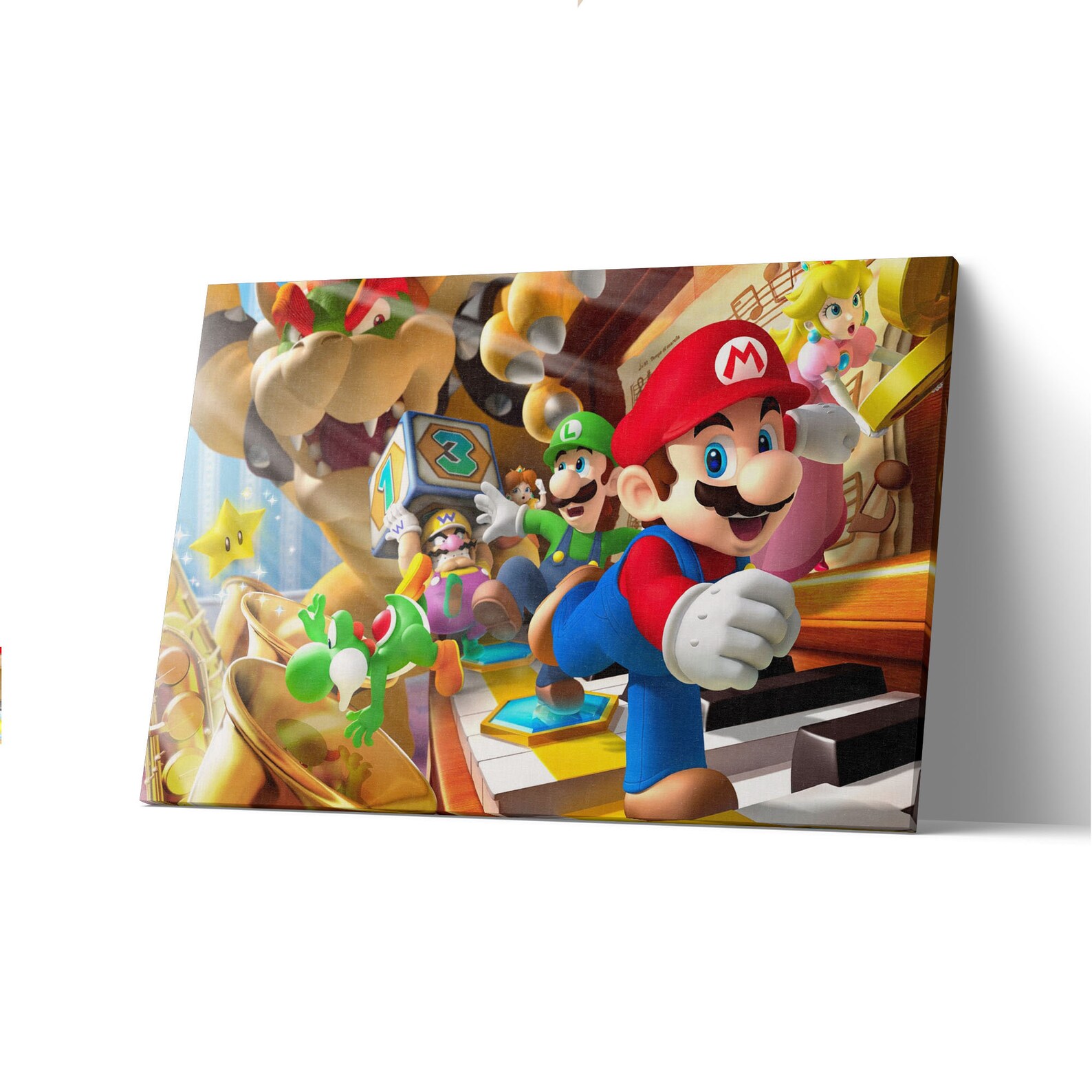 Super Mario Artwork Canvas Print Super Mario Poster Super Etsy