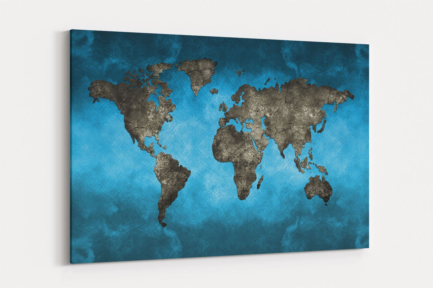 World Map Canvas Wall Art Globe Canvas Prints Global Canvas Etsy