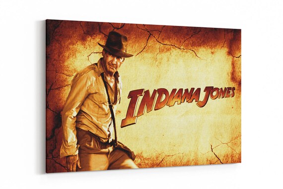INDIANA JONES Film Poster Giclee CANVAS Wall Art Print *Choose your size