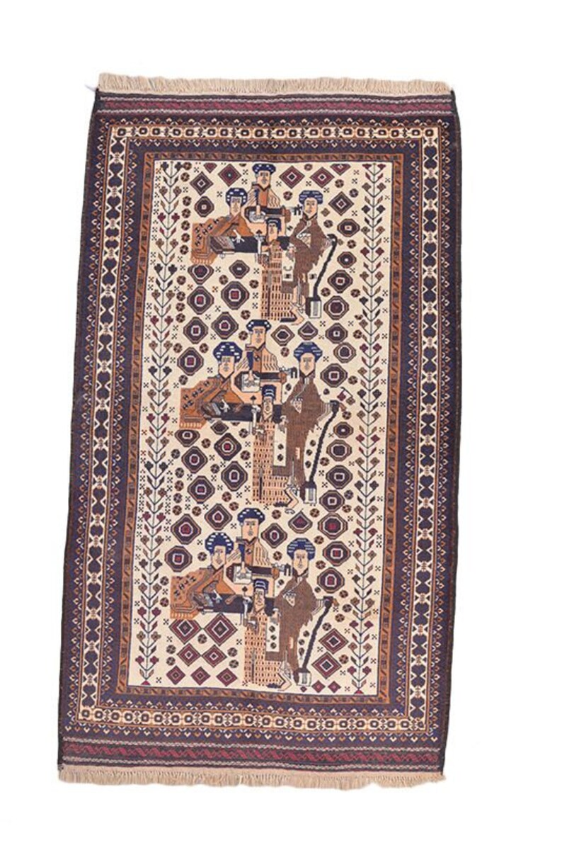 Brown Tribal Rug Vintage Persian Rug Tribal Print Rug 4 Etsy