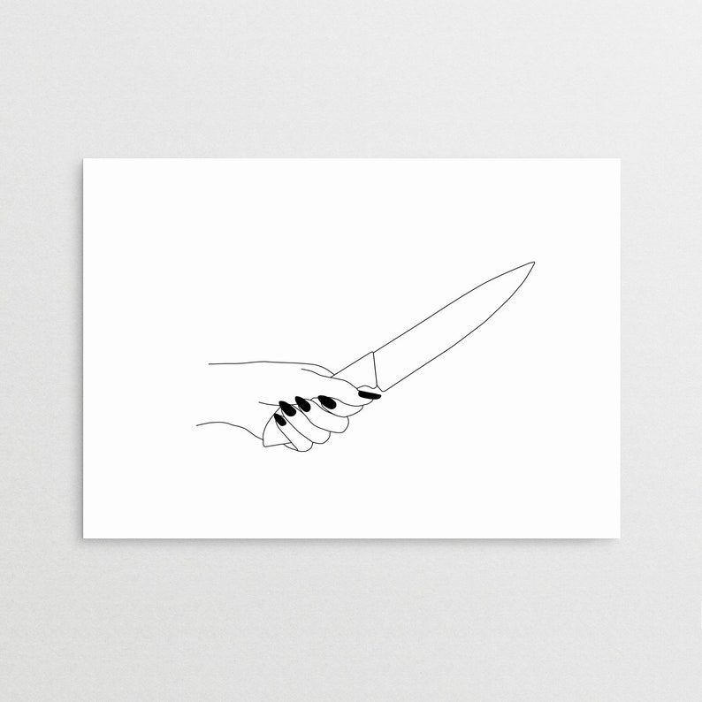 Buy The Backstabber Print Downloadable Designer Artwork Line Art ...