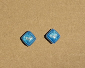 Blue Mage Final Fantasy XIV job stone soul crystal stud earrings BLU