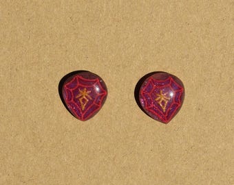 Dark Knight Final Fantasy XIV job stone soul crystal stud earrings DRK