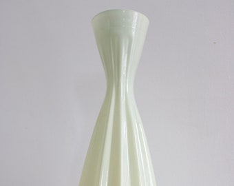 Mint Green Vintage Vase with Pleats