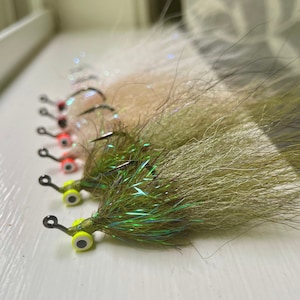 Shrimp fly six pack for redfish, speckled trout, flounder, stripers, tarpon, snook, jacks, sheepshead, black drum, pompano