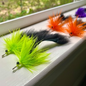 Streamer fly six pack for saltwater fly fishing tarpon, snook, redfish, jacks, speckled trout, stripers, black drum, bass, crappie