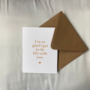 Life with you, Anniversary card to wife or husband, Sentimental card to show love to fiancé or significant other